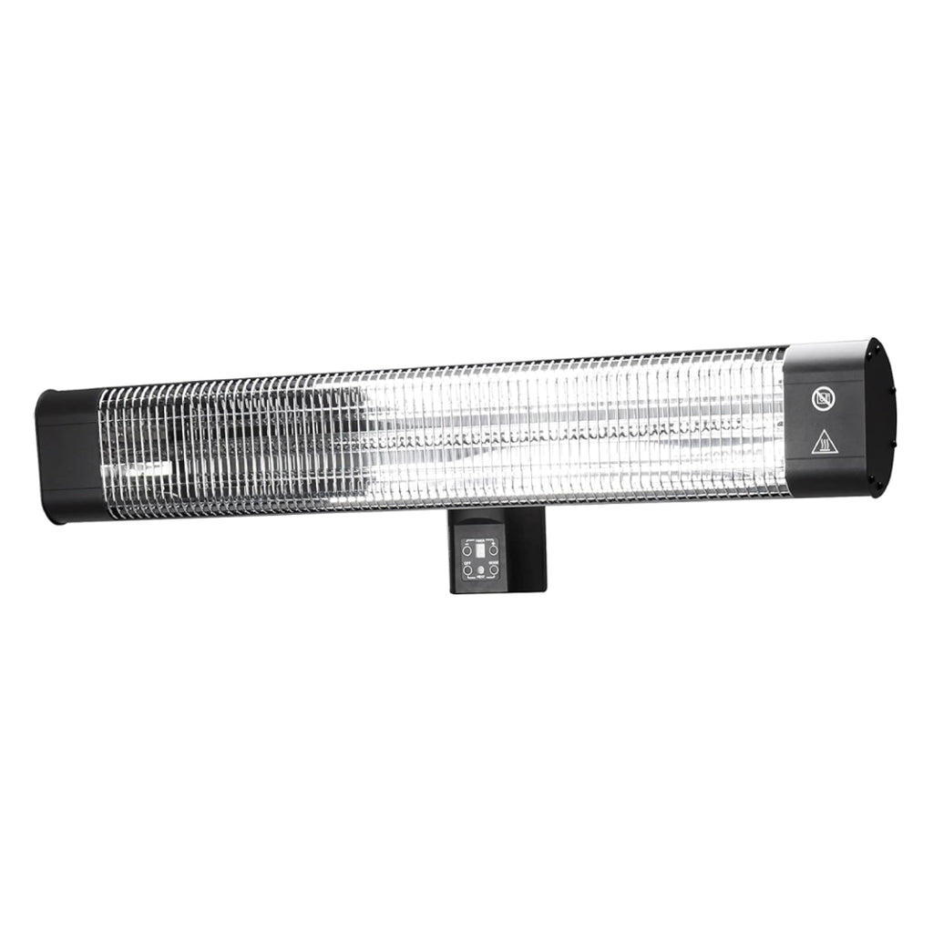 Devola Platinum 2.4kW Wall Mounted Patio Heater with Remote Control IP65 - Black - DVPH24PWMB