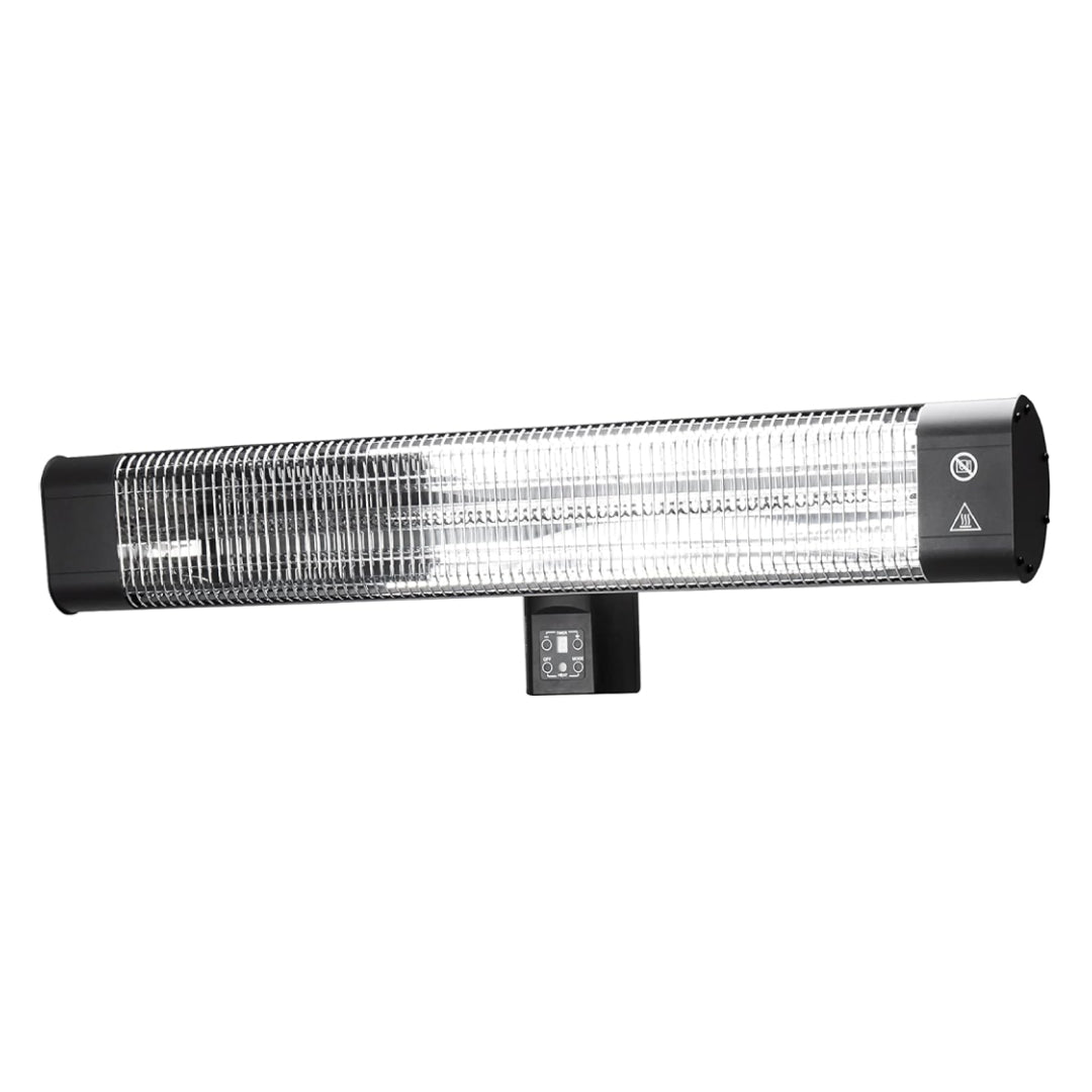 Devola Platinum 2.4kW Wall Mounted Patio Heater with Remote Control IP65 - Black - DVPH24PWMB