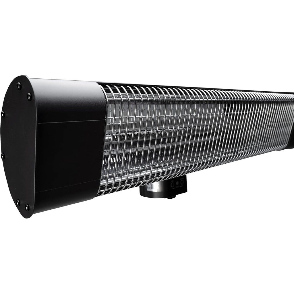 Devola Platinum 2.4kW Wall Mounted Patio Heater with Remote Control IP65 - Black - DVPH24PWMB