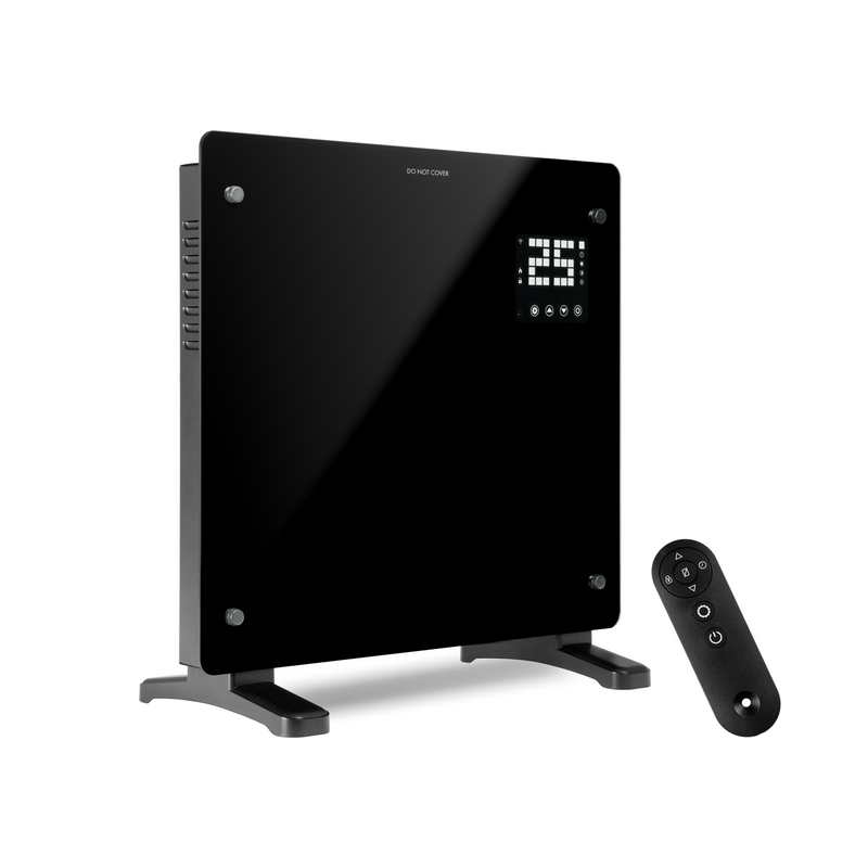 Devola 500W Glass Panel Heater with Wifi app - Black - DVPW500B, Image 2 of 10