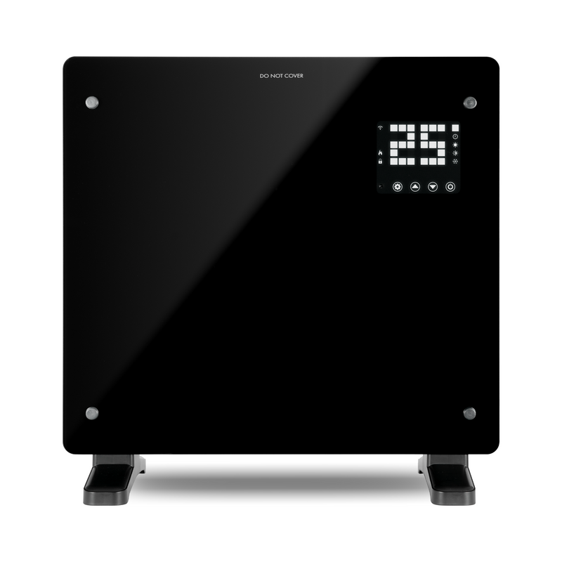 Devola 500W Glass Panel Heater with Wifi app - Black - DVPW500B, Image 1 of 10