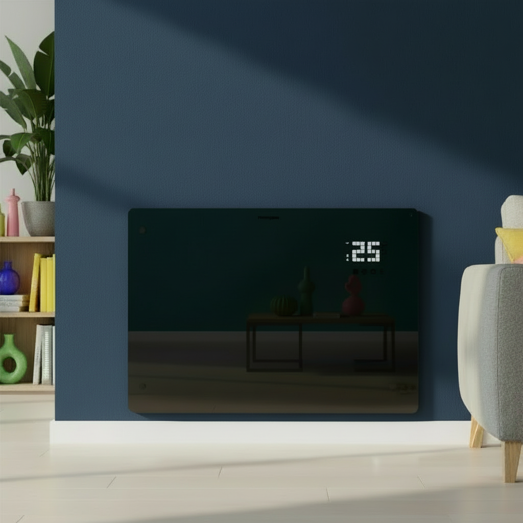 Devola 1500W Glass Panel Heater with Wifi app - Black - DVPW1500B