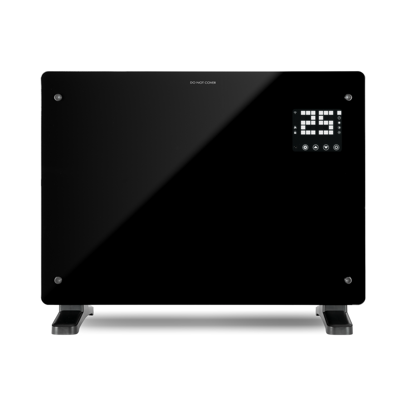 Devola 1500W Glass Panel Heater with Wifi app - Black - DVPW1500B, Image 1 of 12