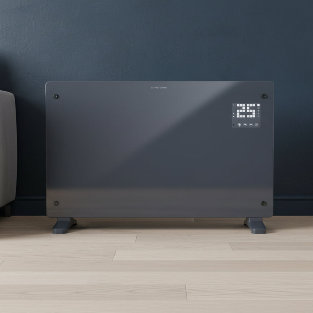 Devola 2000W Glass Panel Heater with Wifi app - Grey - DVPW2000G