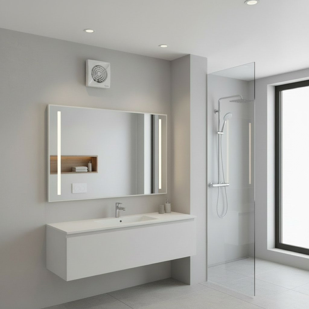 Devola 150mm Quiet Mixed Flow Bathroom Extractor Fan - DVQF150