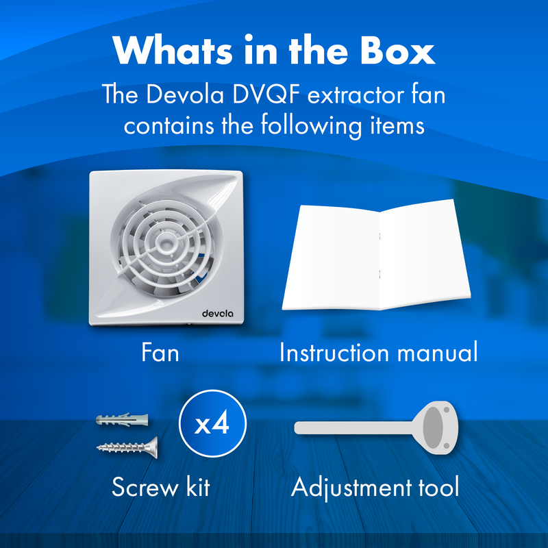 Devola 150mm Quiet Mixed Flow Bathroom Extractor Fan - DVQF150, Image 5 of 9