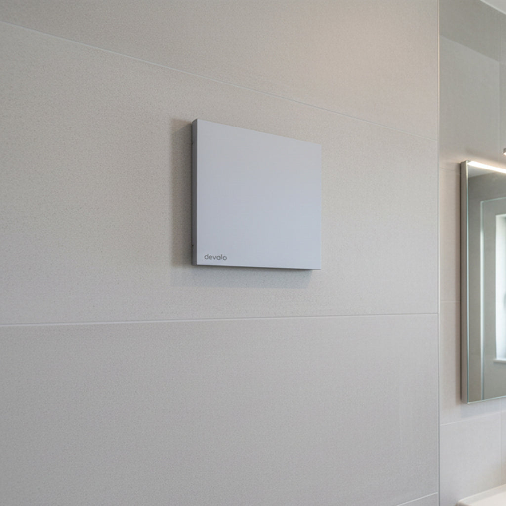 Devola 100mm Quiet Mixed Flow Tile Bathroom Extractor Fan with Humidity Sensor - DVQTF100H