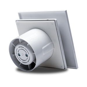 Devola 100mm Quiet Mixed Flow Tile Bathroom Extractor Fan with Humidity Sensor - DVQTF100H