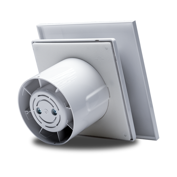 Devola 100mm Quiet Mixed Flow Tile Bathroom Extractor Fan with Humidity Sensor - DVQTF100H