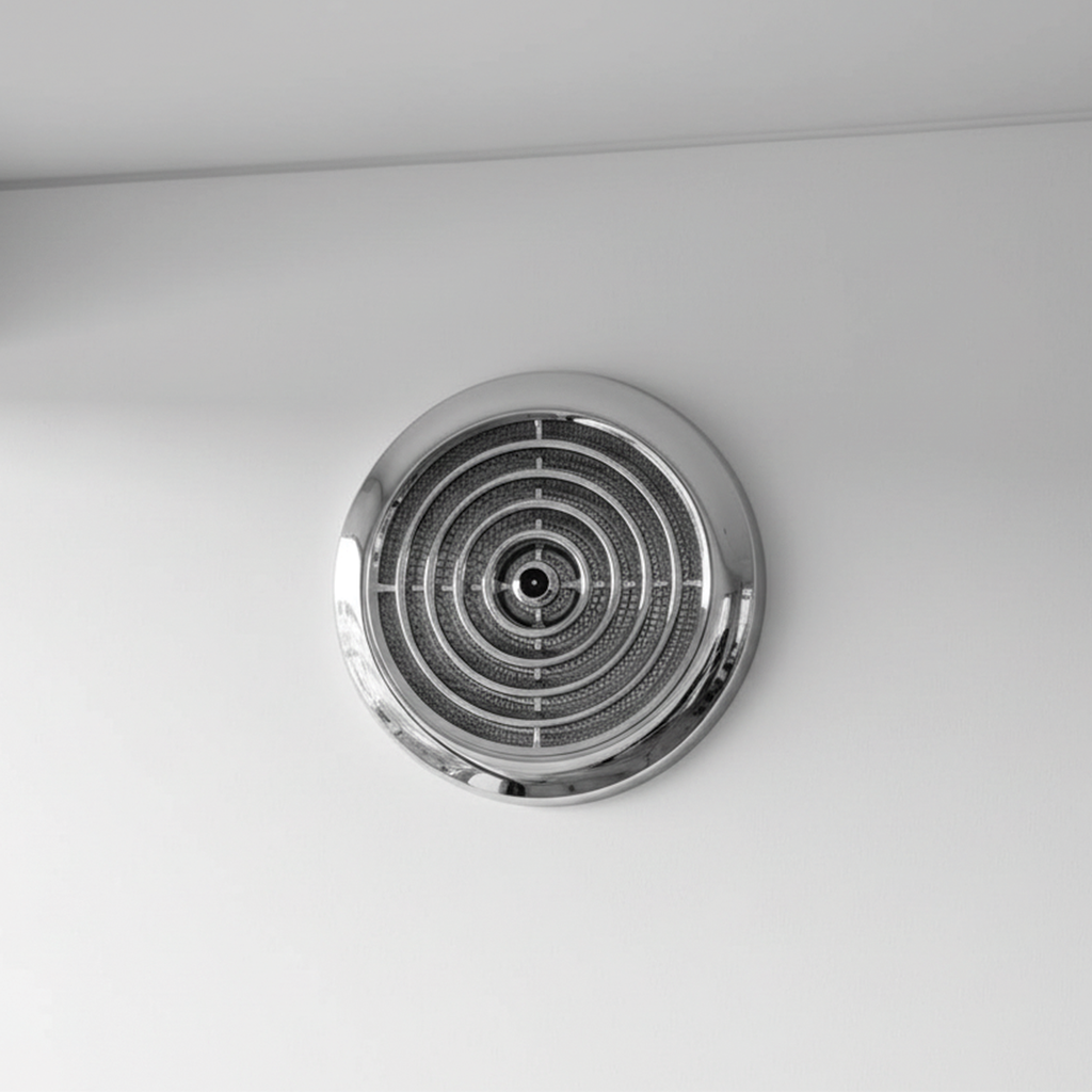Devola 100mm Circular Diffuser Grille, Chrome - DVRG100C