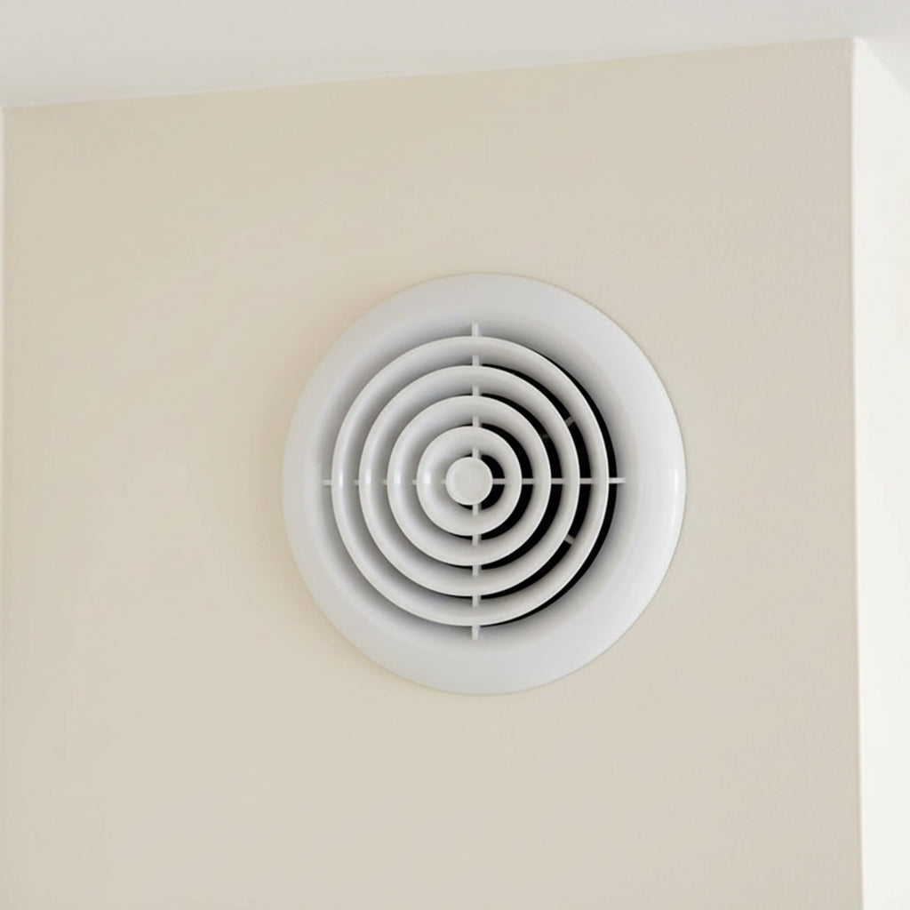 Devola 100mm Circular Diffuser Grille, White - DVRG100W