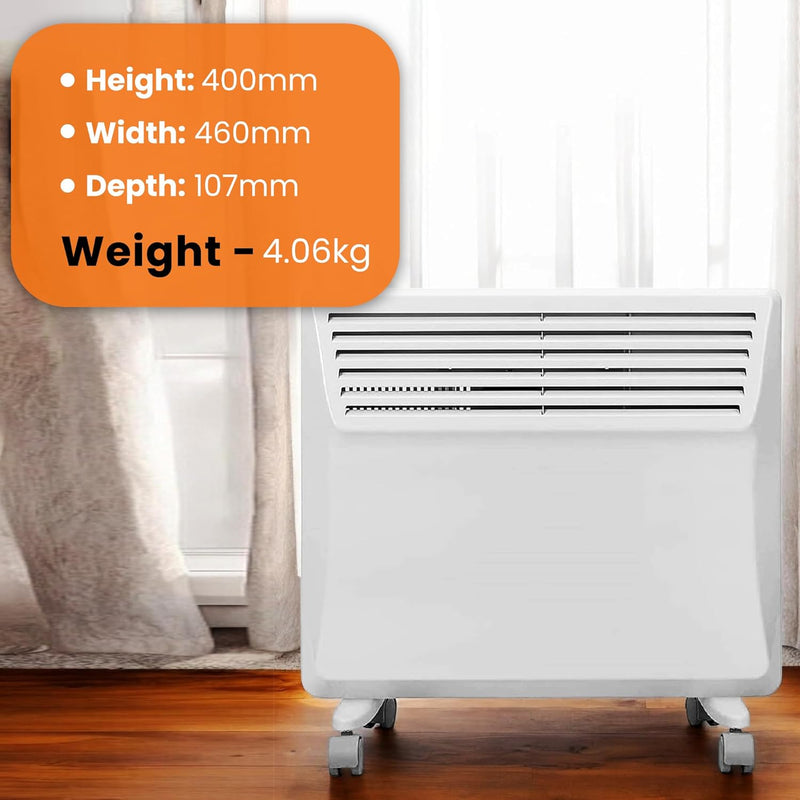 Devola-B 1000W Panel Heater with 24 Hour, 7 Day Timer IP24 - White - DVS1000W, Image 8 of 9