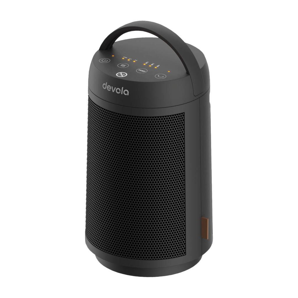 Devola 1500W Portable Ceramic Fan Heater, Black  - DVSFH15BB