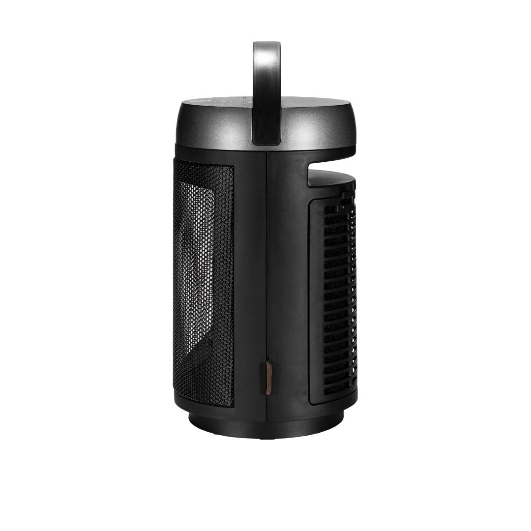 Devola 1500W Portable Ceramic Fan Heater, Black & Silver - DVSFH15BS