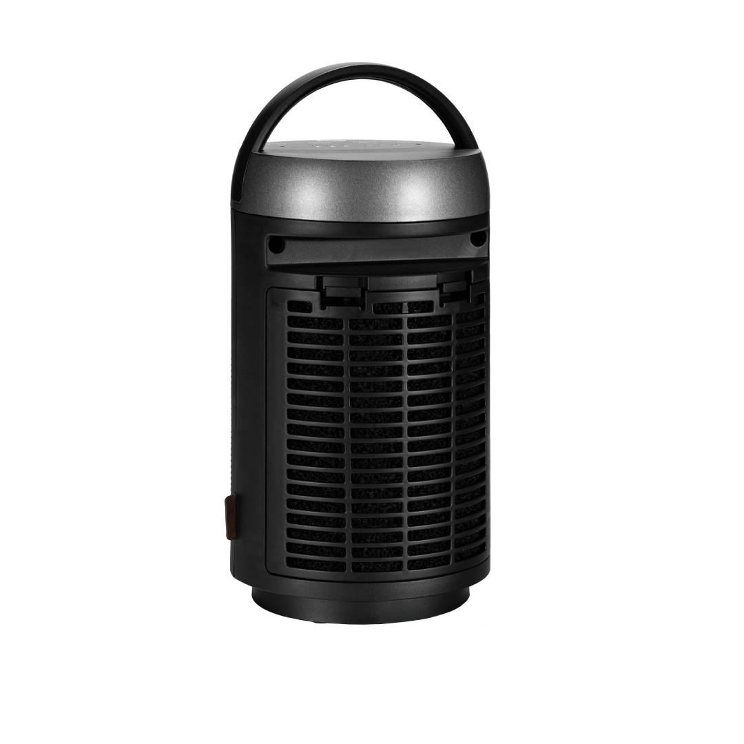 Devola 1500W Portable Ceramic Fan Heater, Black & Silver - DVSFH15BS