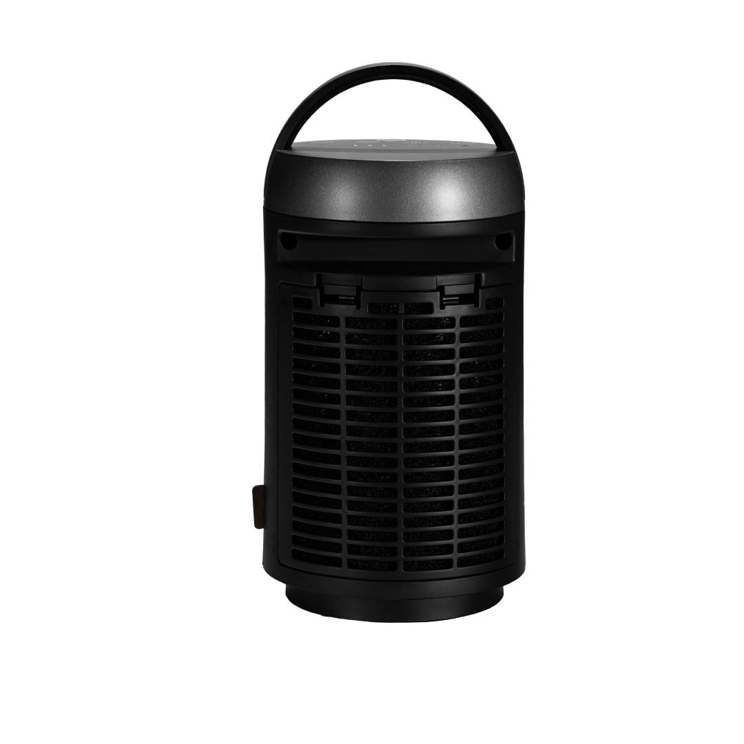 Devola 1500W Portable Ceramic Fan Heater, Black & Silver - DVSFH15BS