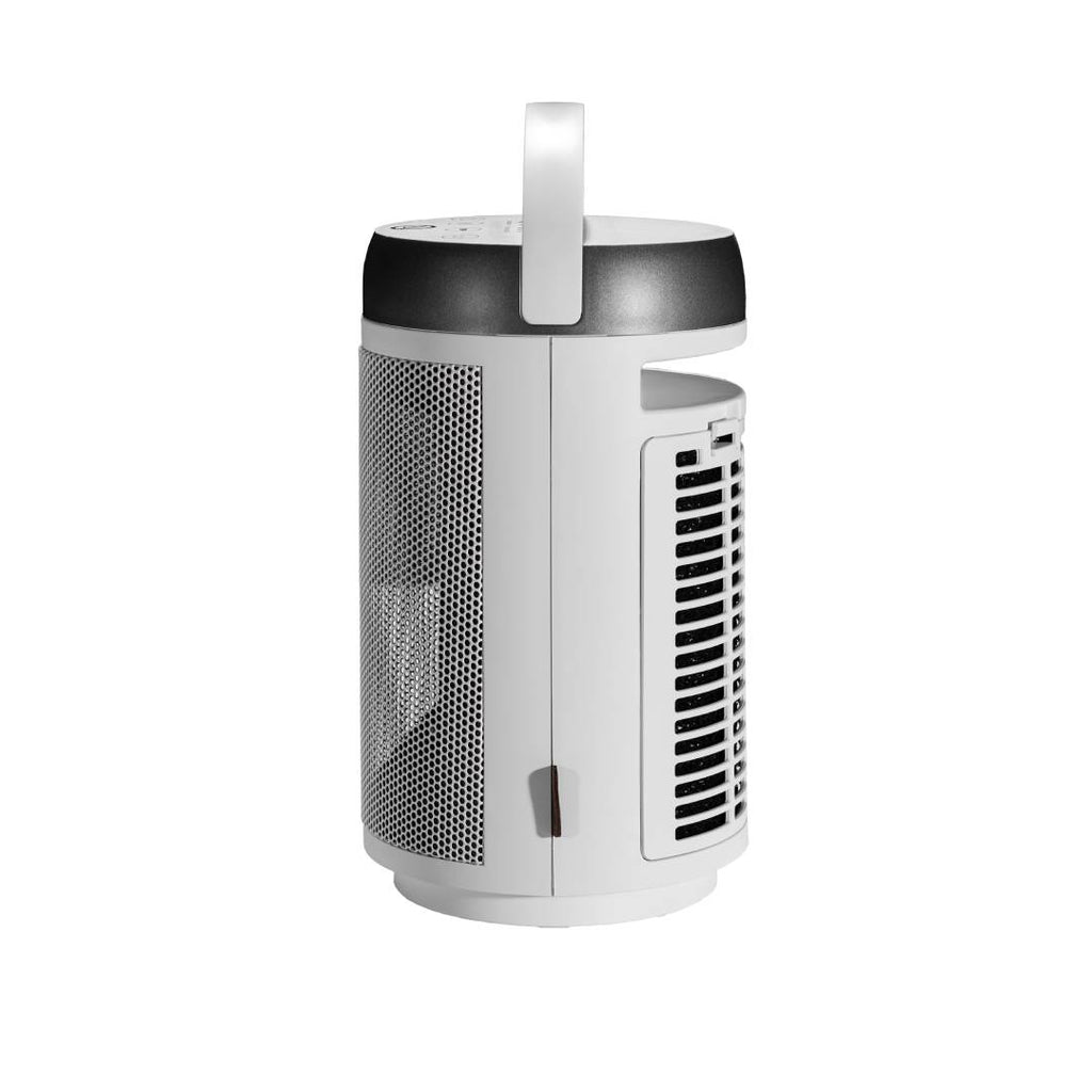 Devola 1500W Portable Ceramic Fan Heater, White & Silver - DVSFH15WS