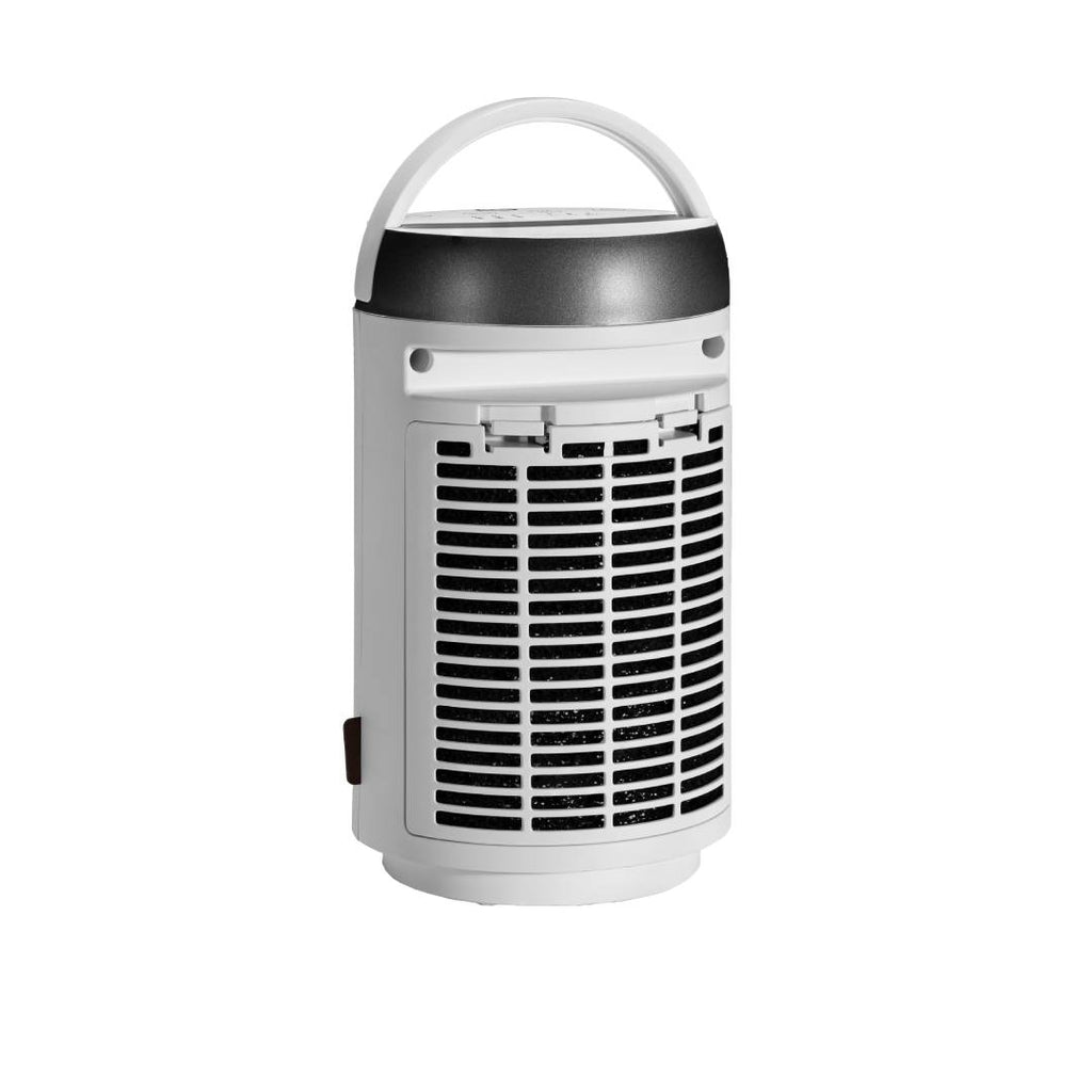 Devola 1500W Portable Ceramic Fan Heater, White & Silver - DVSFH15WS