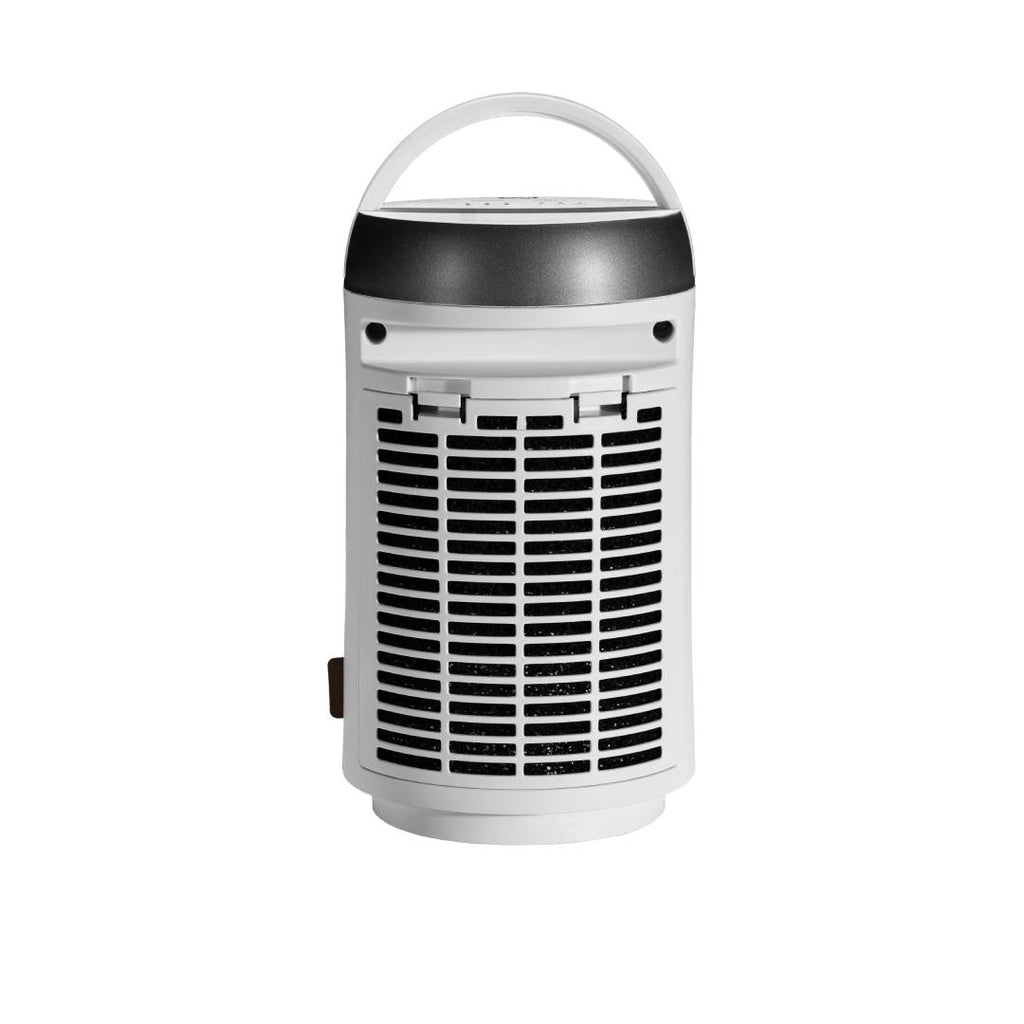 Devola 1500W Portable Ceramic Fan Heater, White & Silver - DVSFH15WS