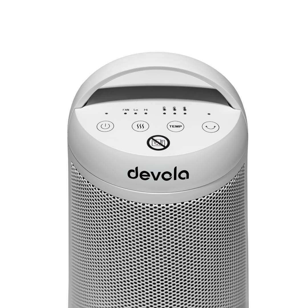 Devola 1500W Portable Ceramic Fan Heater, White -  DVSFH15WW