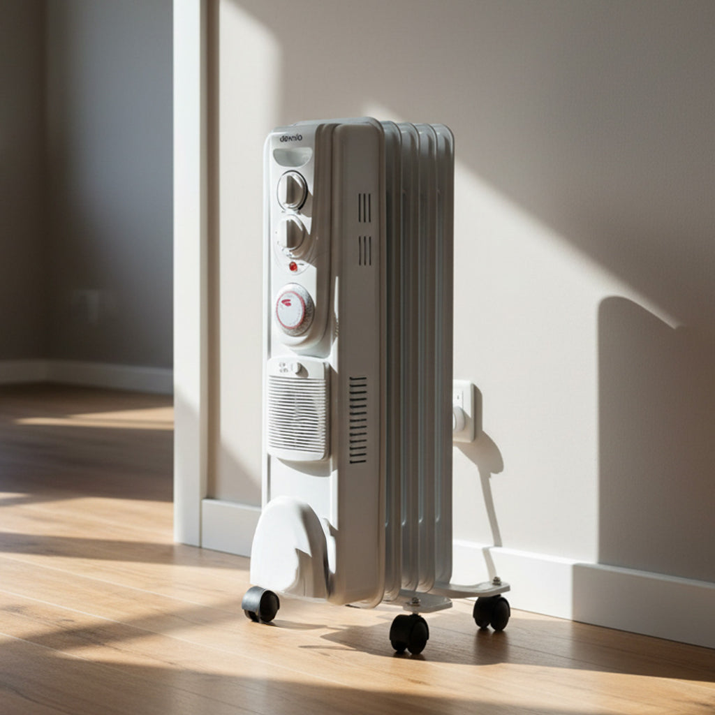 Devola 1500W Oil Filled Radiator (White) - DVSOR5F15W