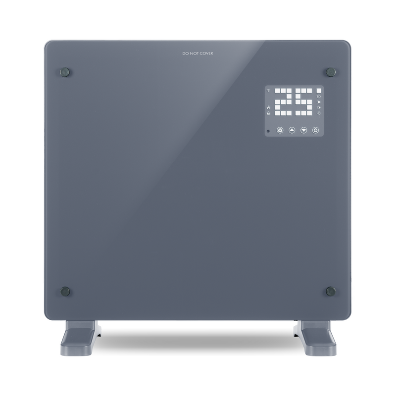 Devola 1000W Glass Panel Heater with Wifi app - Grey - DVPW1000G, Image 1 of 4