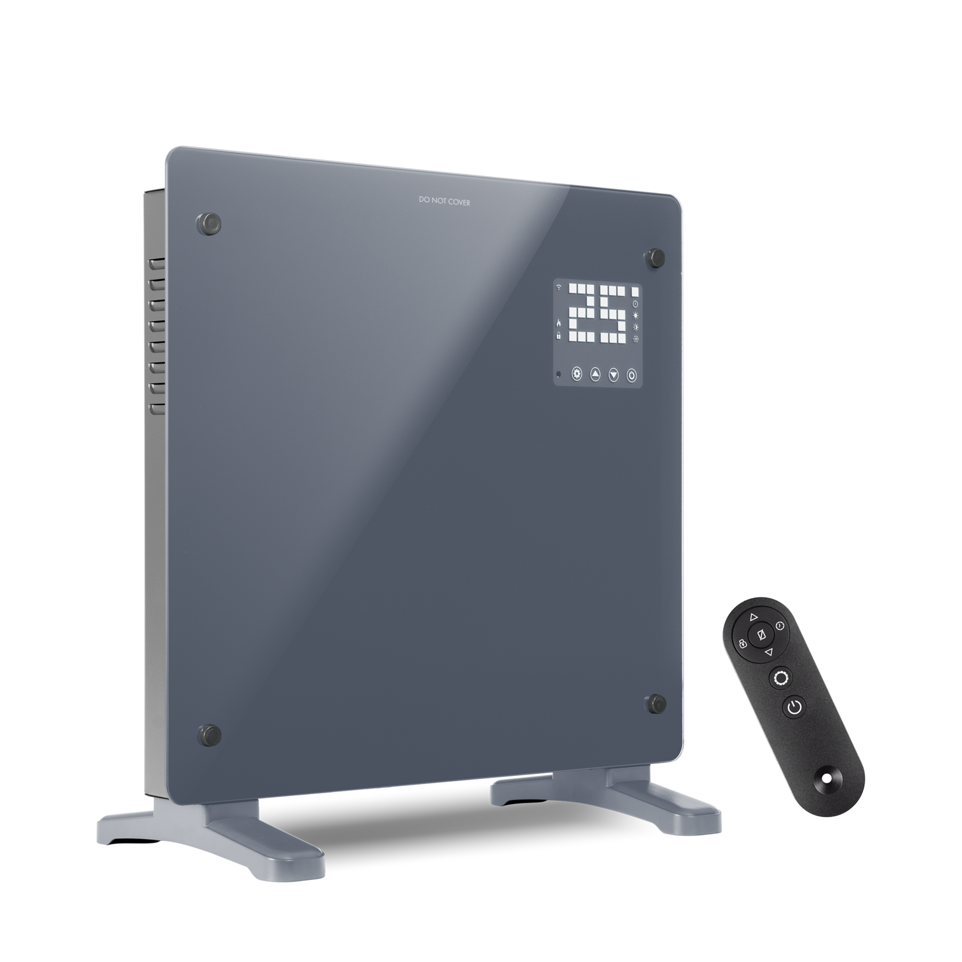 Devola 1000W Glass Panel Heater with Wifi app - Grey - DVPW1000G