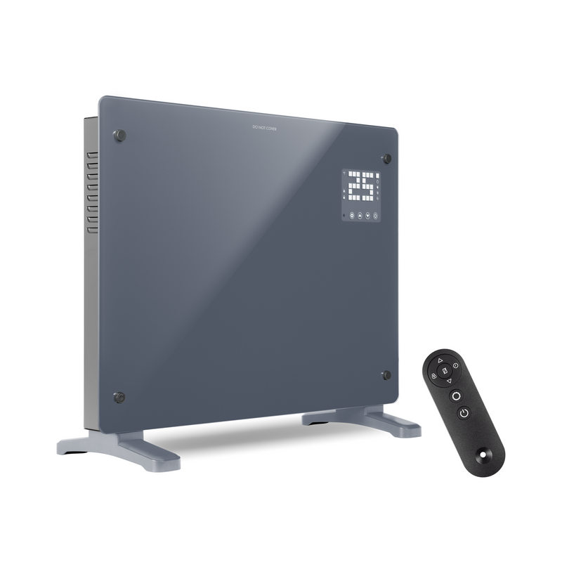 Devola 1500W Glass Panel Heater with Wifi app - Grey - DVPW1500G, Image 2 of 4