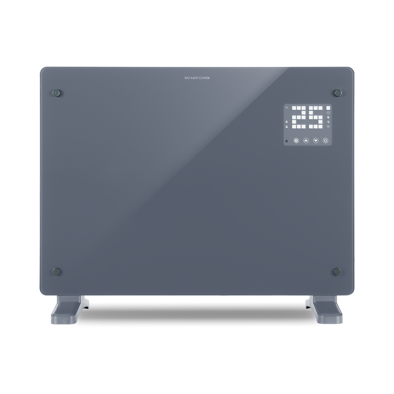 Devola 1500W Glass Panel Heater with Wifi app - Grey - DVPW1500G, Image 1 of 4