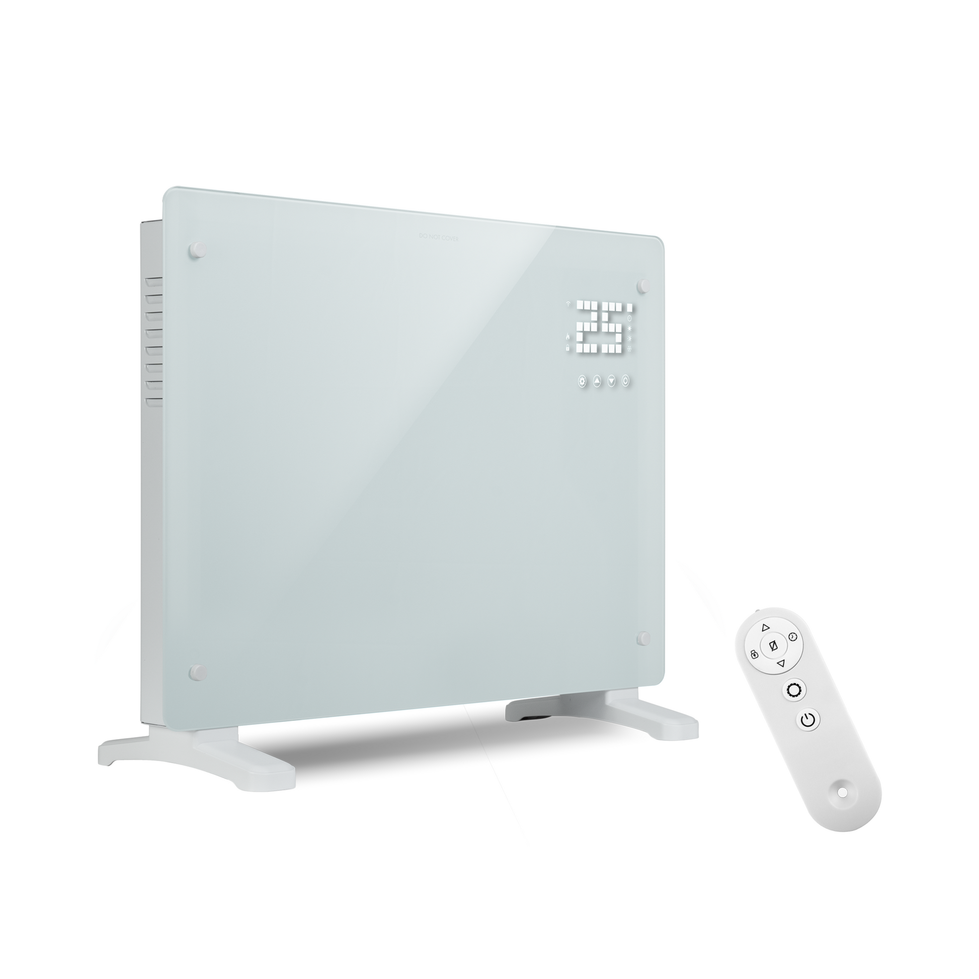 Devola Designer Smart Glass Panel Heater with Timer White