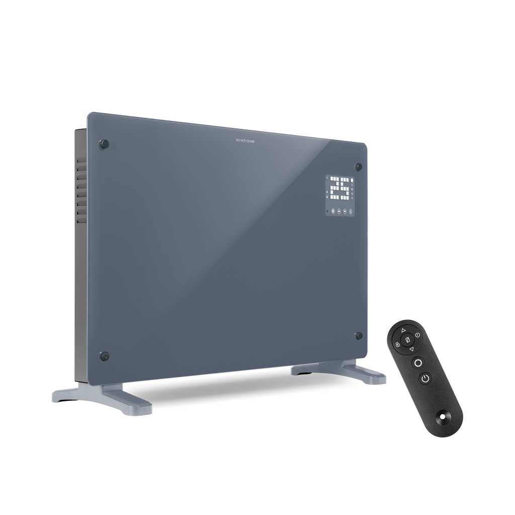 Devola 2000W Glass Panel Heater with Wifi app - Grey - DVPW2000G