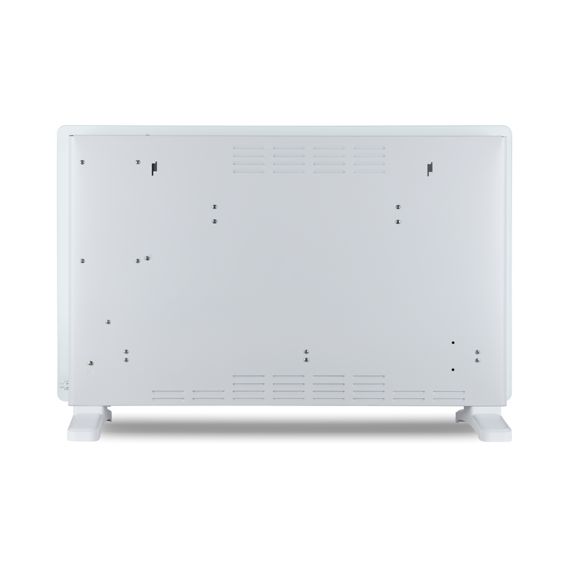 Devola Designer 2kW Smart Glass Panel Heater with Timer White - DVPW2000WH