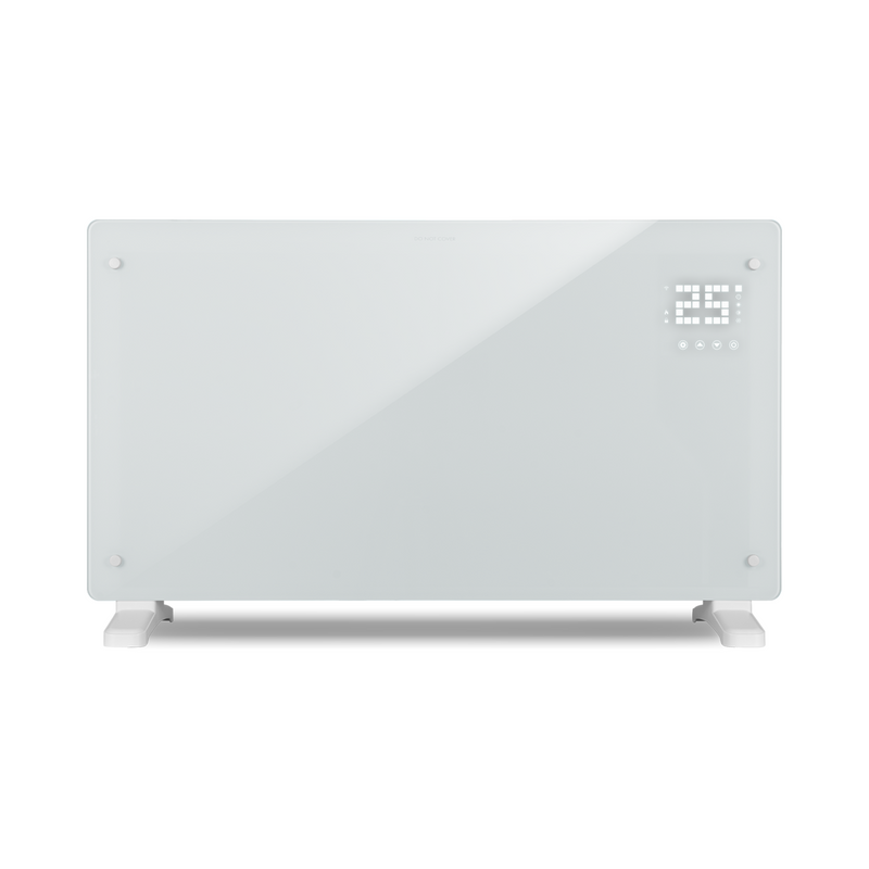 Devola Designer 2.5kW Smart Glass Panel Heater with Timer White -  DVPW2500WH, Image 1 of 4
