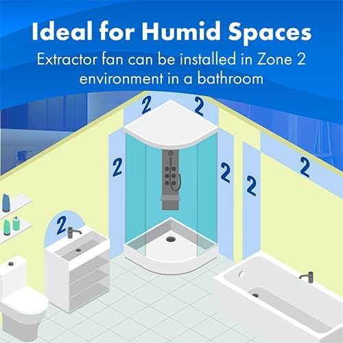 Devola 100mm Axial Bathroom Extractor Fan with Humidity Sensor - DVF100H, Image 5 of 8