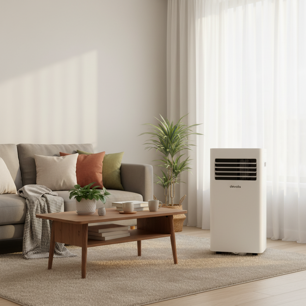 Devola Portable Air Conditioner with Wifi and Window Kit - 9000 BTU - White - DVAC09CW