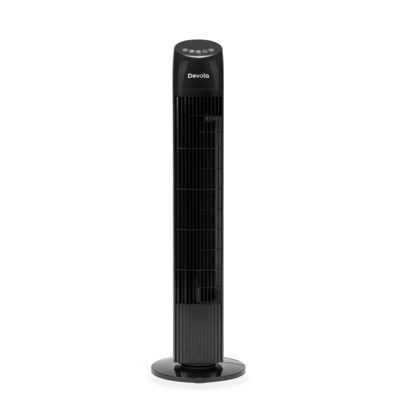 Devola 45W 3 Speed 33-inch Tower Fan With Remote - Black/White - DV33TFBW, Image 1 of 8