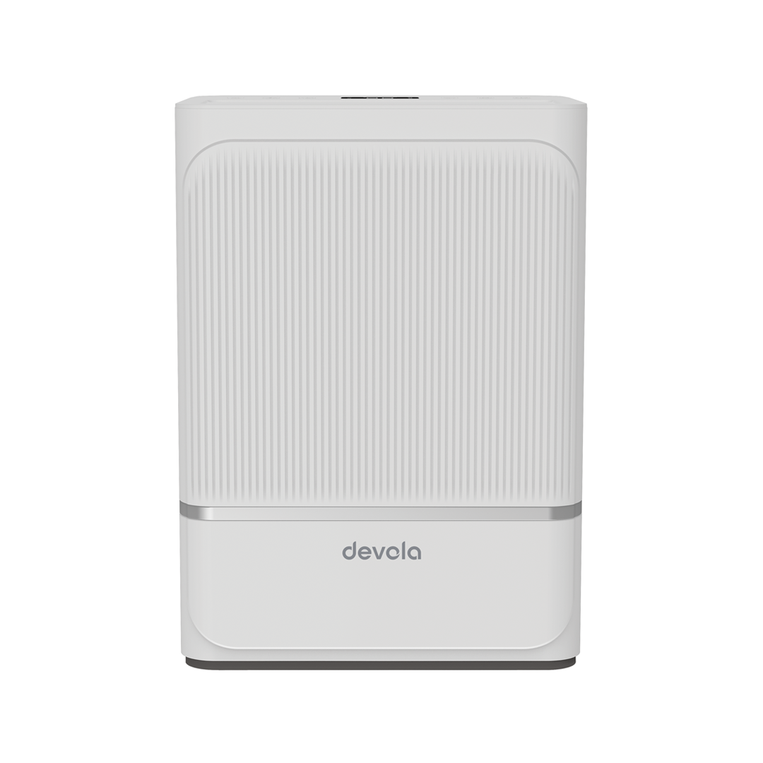 Devola 8L Compact Compressor Dehumidifier with Dust Proof Filter, White - DV8L