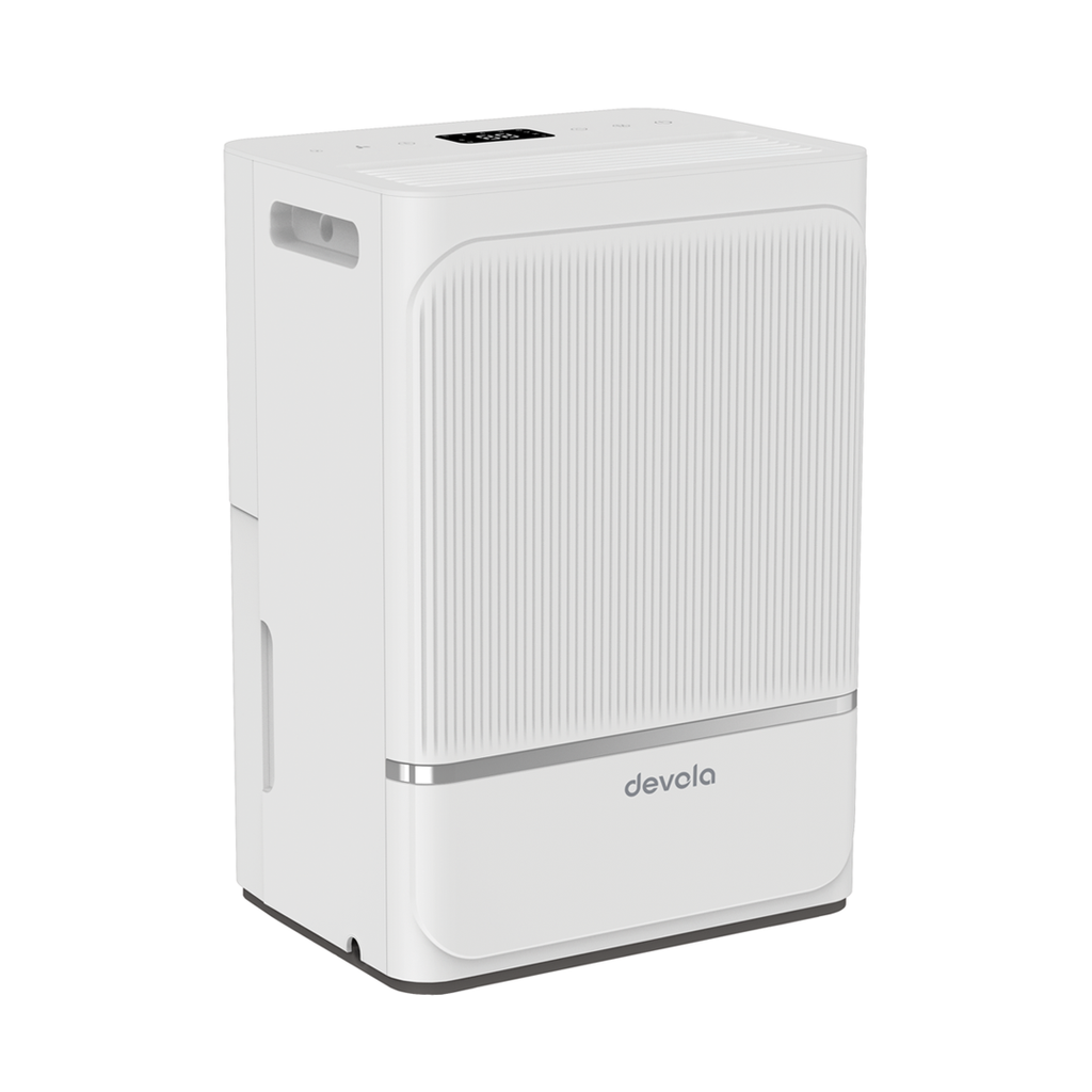 Devola 8L Compact Compressor Dehumidifier with Dust Proof Filter, White - DV8L