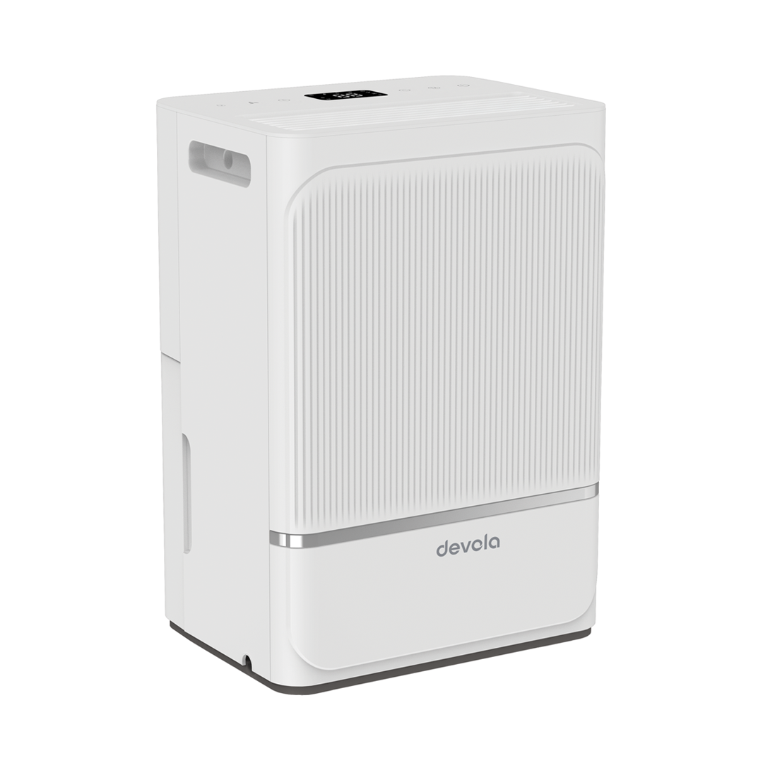 Devola 8L Compact Compressor Dehumidifier with Dust Proof Filter, White - DV8L