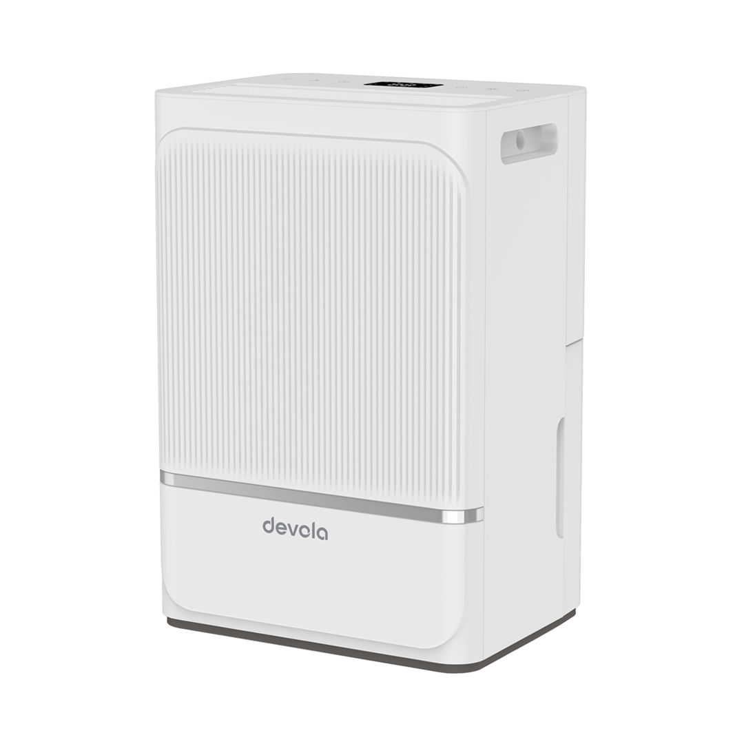 Devola 8L Compact Compressor Dehumidifier with Dust Proof Filter, White - DV8L