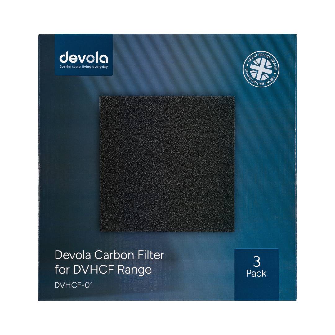 Devola Carbon filter for DVHCF Range, Pack of 3 - DVHCF-01
