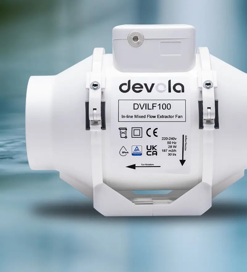 DVILF100 inline extractor fan