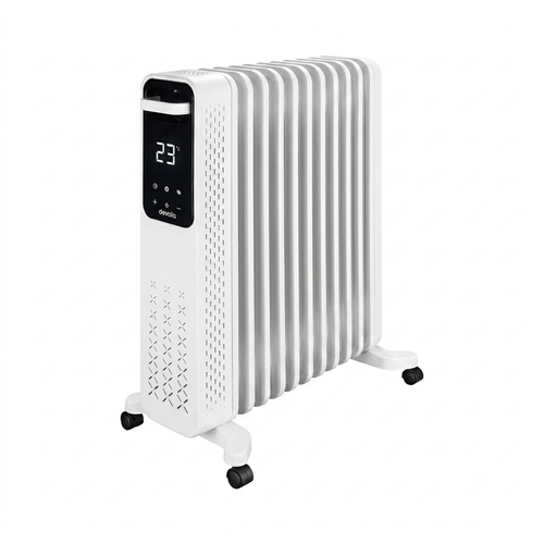 Devola 2500W Oil Filled Radiator 11 Fin, White - DVOFR2500W