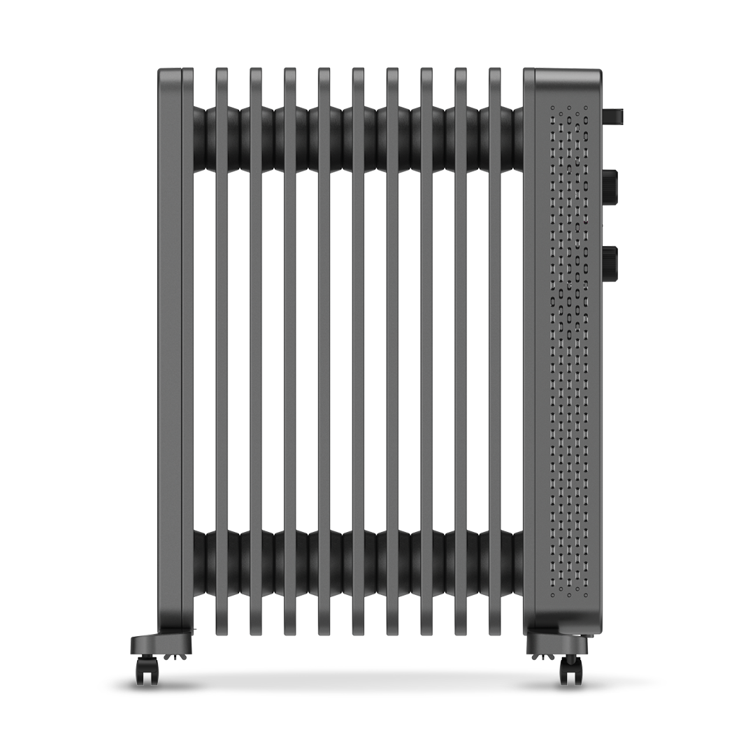 Devola 2500W Oil Filled Radiator with Mechanical Timer, Anthracite - DVOFRM2500B