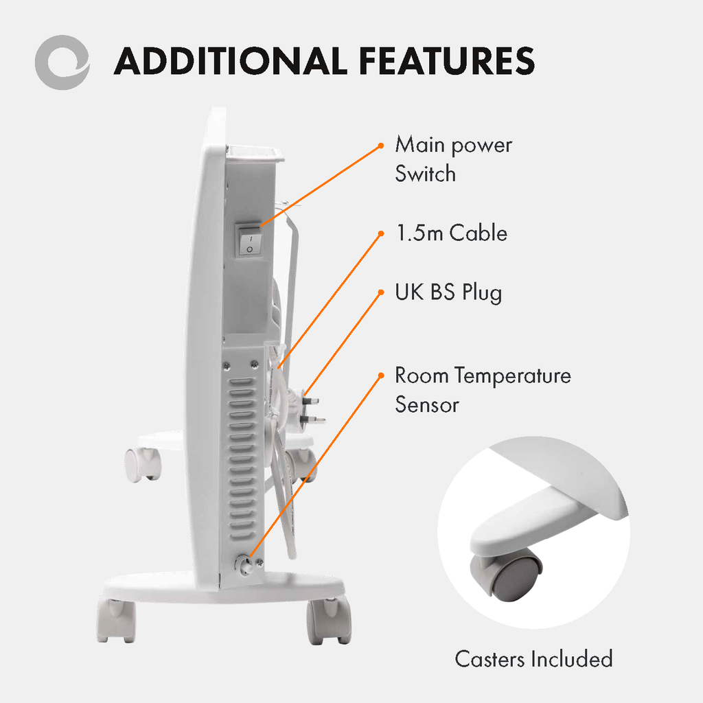 Devola-M 2400W Panel Heater with 7 Day Timer IP24 - White DVM2400W - DVNDM24