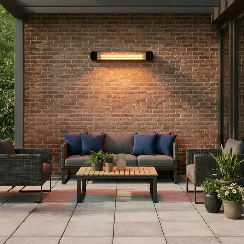 Devola 2000W Infrared Wi-Fi Patio Radiant Heater - Black - DVPH2000B