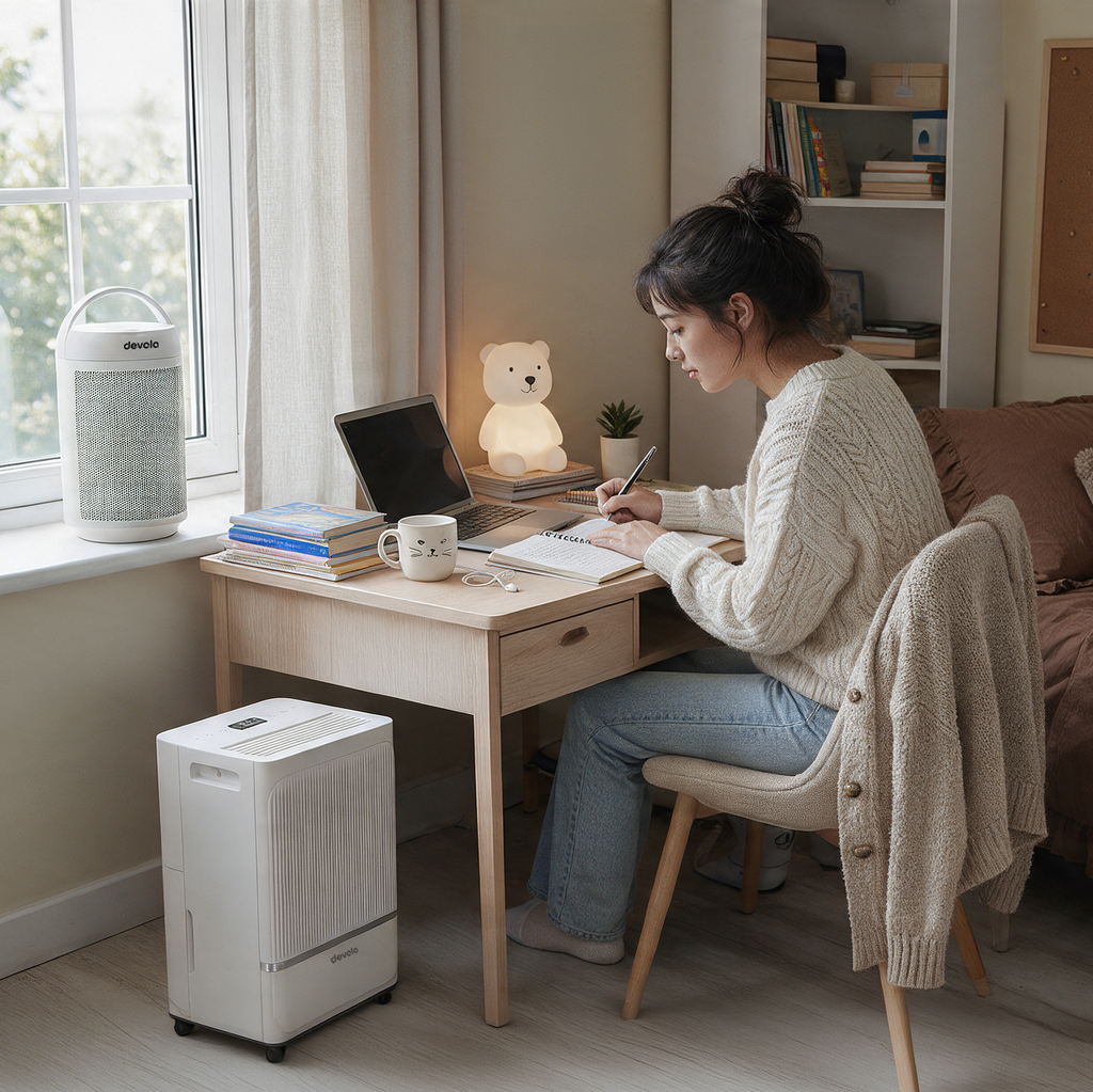Devola 8L Dehumidifier & Fan Heater Bundle