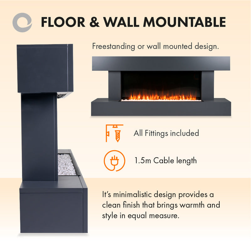 Devola Haslemere 2kW Electric Fireplace Suite – DVWF201G, Image 5 of 10