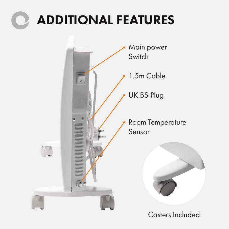 Devola-M 2000W Panel Heater with 7 Day Timer IP24 - White DVM2000W - DVNDM20, Image 4 of 8