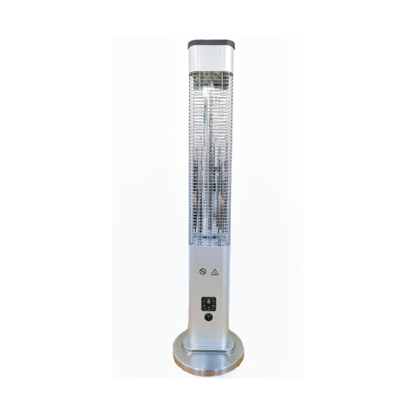 Devola Platinum 1.2kW Floor Standing Patio Heater with Remote Control IP65 Silver - DVPH12PFSSL, Image 1 of 1